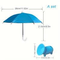 Paraguas Móvil Mini Con Soporte De Succión De Cerdo Universal Para Exteriores Sombrilla Antigolpeante Y Anti-reflejo Material De Poliéster - details 5