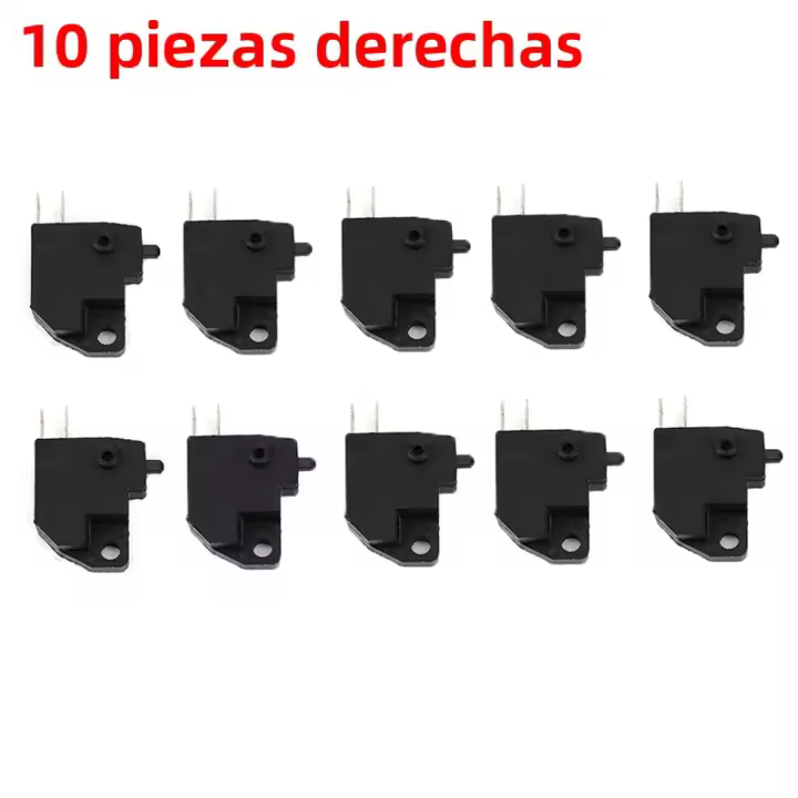 10 PiezasInterruptor De Freno De Manillar Para Motocicleta Universal Izquierdo/Derecho Delantero Adecuado Para Scooter Eléctrico ATV Buggy Control De Freno De Disco - 1