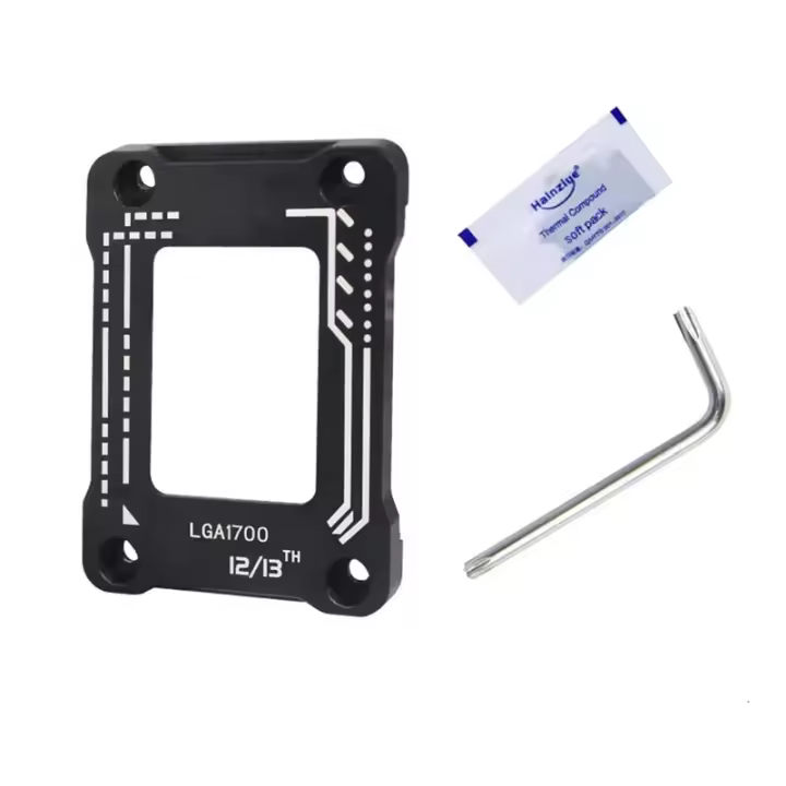 Coolcirc Aluminio CPU Corrección De Curvatura Fijador De Marco Para Placa Base LGA1700 Intel 12ta Y 13ta Generación - 1