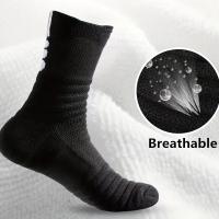3 Pares De De Compresión Para Hombres Transpirables Deportivos Para Baloncesto Y Ciclismo Absorbentes De Humedad Con Tubo Elástico Alto - details 23