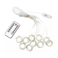 Luz De Enredadera De 300 LED Para Cortina Control Remoto USB Impermeable 8 Modos Para Decoración De Navidad Boda Fiesta - details 2
