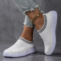 Zapatillas De Mujer Transpirables De Tejido Ligero Y Malla Para Exterior Con Cordones Casual Zapatos De Piso Bajo Estilo Étnico - details 3