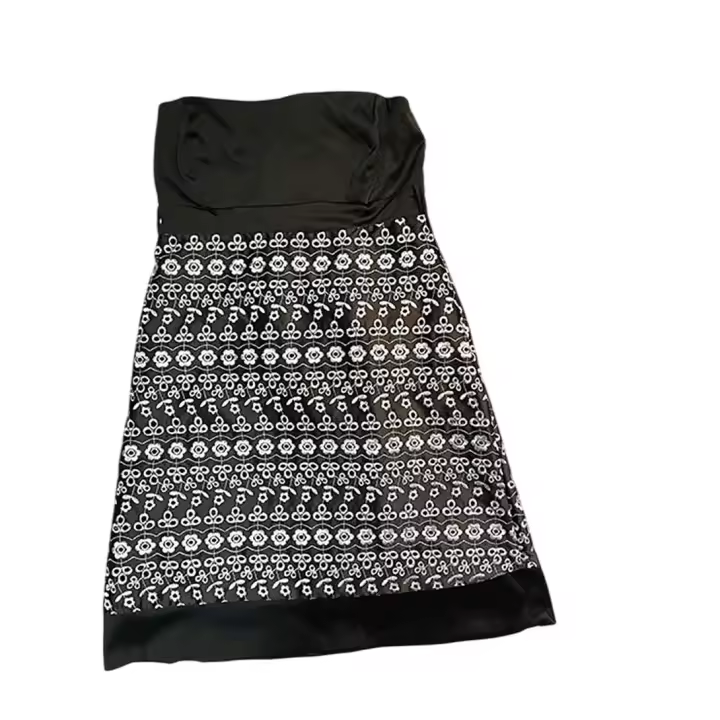 VESTIDO NEGRO PALABRA DE HONOR MARCA GENERICA - 1