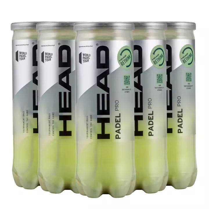 Head Padel Pro (2023) - Lote Pack 5 Botes, 15 Pelotas Padel, Profesionales, Homologadas, Máxima Calidad - 1
