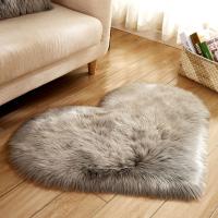 Carpetas De Piel Sintética En Forma De Corazón 30X40cm Alfombra Shaggy Lavable Para Decoración De Sala De Estar Y Dormitorio - details 7