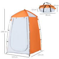 Outsunny Tienda de Ducha Camping Portátil UV25+ Tienda de Privacidad para Baño Vestuario Cambiador Inodoro con Ventana Bolsillo y Bolsa de Transporte 123x121x198 cm - details 2