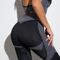 Leggings De Gimnasio Para Mujer Cintura Alta Sin Costuras Con Control De Abdomen Talla Justa Para Yoga Running Actividad Física - details 8