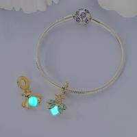 Encantos De Zirconia Inlaid En Plata De Ley 925 Con Cola De Abeja Brillo En La Oscuridad Encantos De Luciérnaga Y Estrella Para Pulsera Original Joyería DIY - details 3