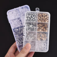 Caja De Tapones Para Orejas De Silicona Y Aleación De Goma Para Joyería DIY Estilos Múltiples 100-1040pcs/Box Accesorio De Fabricación De Joyas - details 7