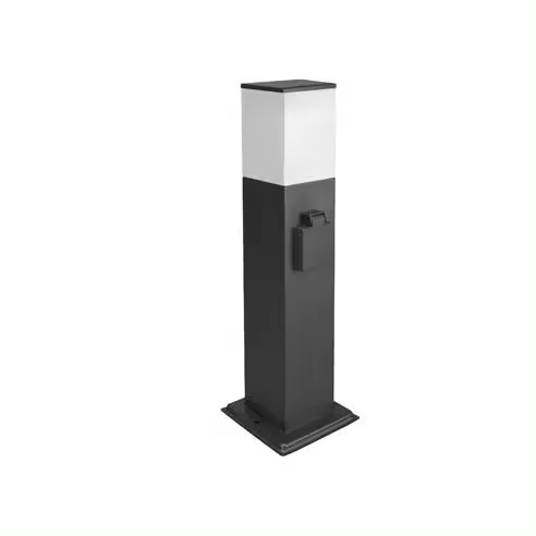 Papillon Poste Baliza Jardin Ip44 Con Enchufe Negro 8,5x9,6x60cm - 1