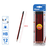 Stelam HB Lápices con Goma - Pack Ahorro de 12 Unidades, 19 cm, Ideal para Escuela y Oficina - details 2