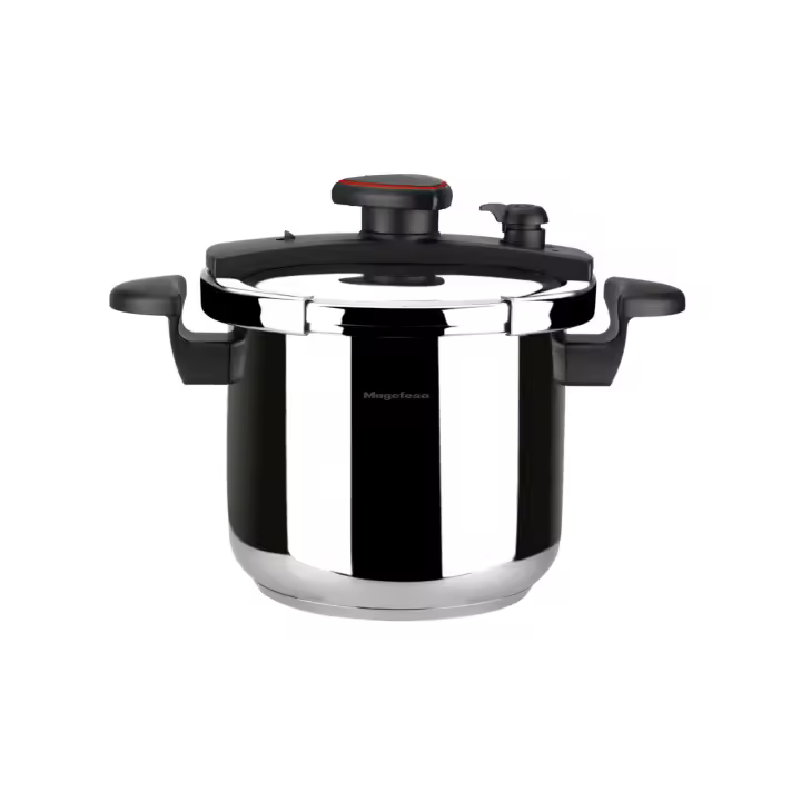 Magefesa Astra - Olla Express Rápida de Acero Inoxidable 18/10, Ahorro Energético, Cierre Cómodo y Fácil, Cocina Sana, Apta para Inducción - 1