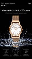 Reloj De Pulsera OPK 8115 Para Mujeres Resistente Al Agua Con Correa De Red De Acero Inoxidable Y Luz Luminosa Moda Sencilla - details 5