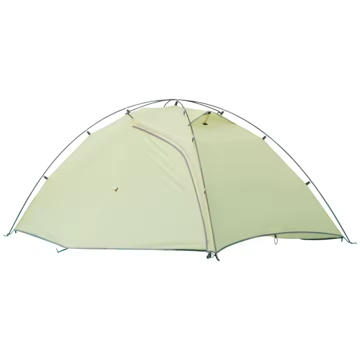 Outsunny Tienda de campaña para 2 personas Tienda tipo cúpula de piel sintética 3000 mm Fácil instalación para trekking Festival Ligero Aluminio Nylon Crema Blanco 230 x 140 x 110 cm - 1