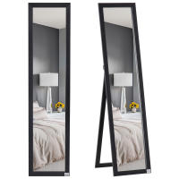 HOMCOM Espejo de Pie Cuerpo Entero Espejo de Pared Rectangular con 2 Formas de Uso Moderno para Pasillo Dormitorio Sala de Estar 37x37x154 cm - details 0