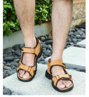 Sandalias De Verano Para Hombre Con Diseño De Playa Hechas a Mano En Cuero Genuino Antideslizantes Y Confortables Zapatos De Moda Para Exterior - details 18