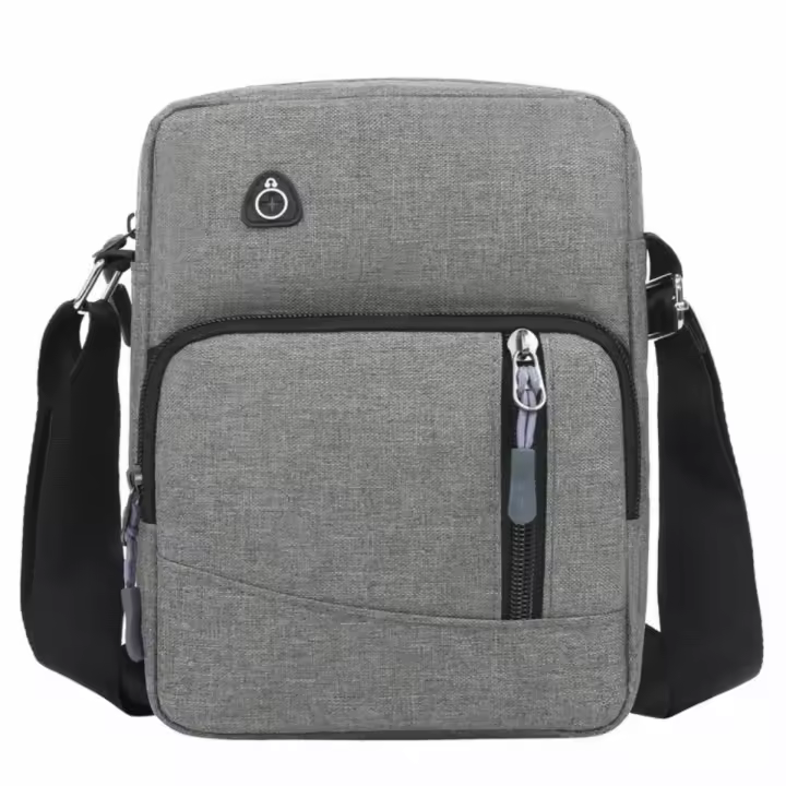 DL-30 Bolso Bandolera para Hombre de Poliéster | Pequeño, Resistente e Impermeable | Diseño Compacto con Múltiples Compartimientos y Salida para Auriculares | Correa Ajustable | Ideal para Viajes, Trabajo y Use Diary | Disponible en 5 Colores - 1