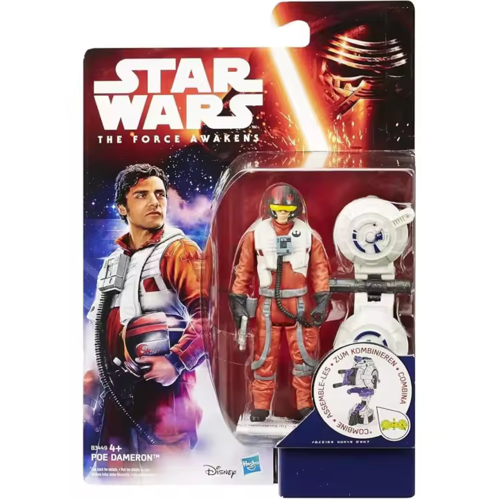 HASBRO - Disney - Star Wars - Poe Dameron - The Force Awakens - Figura de acción - Coleccionable - Regalo Original - Edad recomendada mayores de 4 años - 1