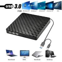2en1 Lector Y Grabador Externo De DVD RW CD Para Laptop USB3.0 Tipo C Disco Óptico Portátil Alta Velocidad Compatible Con PC - details 0