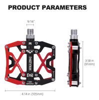 MZYRH Pedales De Bicicleta Ultraligeros De Aluminio Con 3 Rodamientos Antideslizantes Y Impermeables Para BMX MTB Y Carretera Accesorios De Bicicleta - details 2