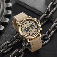 Reloj De Pulsera Para Hombre Estilo Deportivo Y Elegante Con Correa De Cuero Cuarzo Reloj De Manivela Diseño De Coche Montre Homme Luxe Saat Masculino - details 8