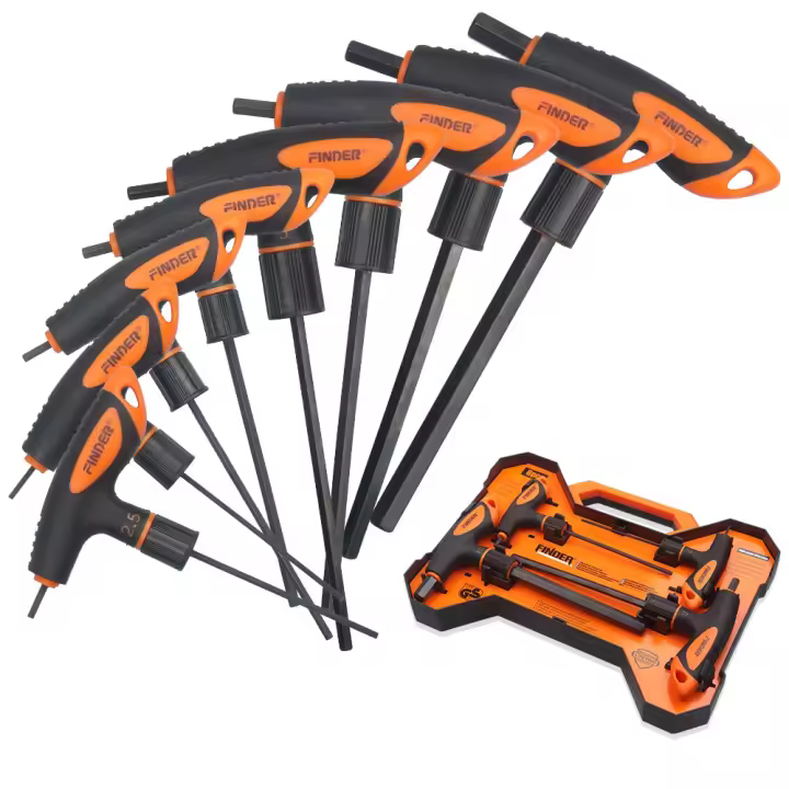 Juego De Llaves Allen Con Mango T Handle Metrิกo 8 Piezas Herramientas Resistentes 2 2.5 3 4 5 6 8 10mm Para Reparación Y Mantenimiento - 1