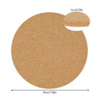 Alfombrilla De Madera De Goma Natural Resistente a Altas Temperaturas Antideslizante Redonda Para Vaso 19CM Decoración De Mesa Moderna - details 1