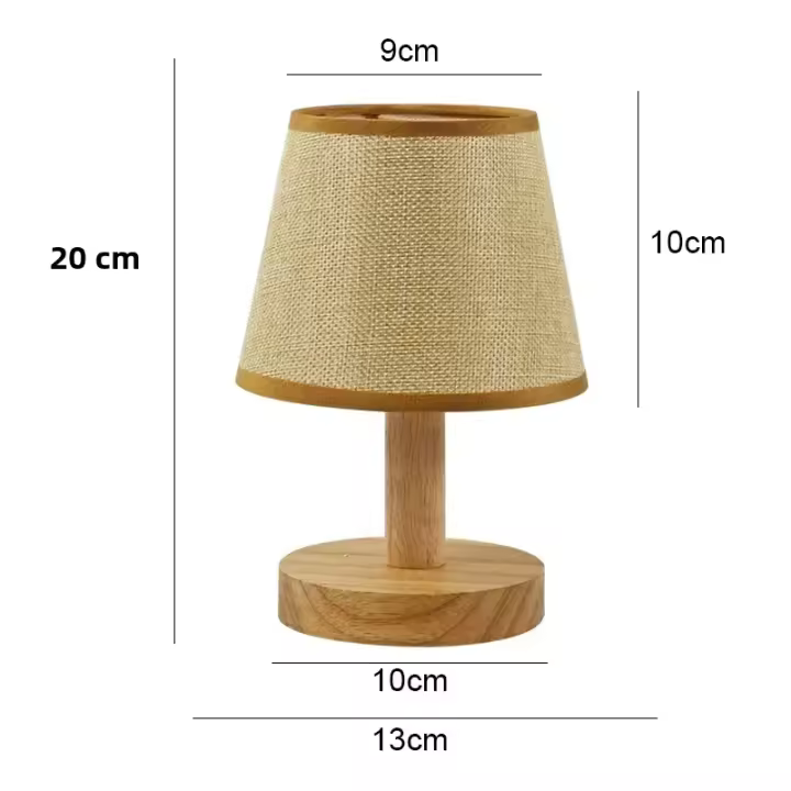 Lámpara De Mesa LED Retro Con Alimentación USB Para Iluminación De Dormitorio Y Sala De Estar Luz Nocturna De Tela Decorativa Luz De Escritorio Con Interruptor Táctil - 1