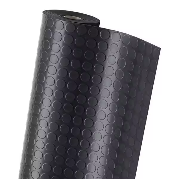 PAVIMENTO GOMA CIRCULO NEGRO 1,20MX3MM ROLLO 15 M - 1