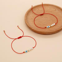 Pulsera De Perla De Agua Dulce Para Mujer Niña Y Niño Roja Amuleto Del Ojo Maléfico Joyería De Amistad Estrella Corazón Encanto Con Cuentas Pulsera Bohemia - details 1