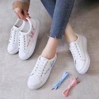 Zapatos Blancos Pequeños Para Mujer Primavera/Verano/Otoño Nuevos Patrón Bordado Coreano Casual Suela Baja Estudiante Zapatos Planos - details 1
