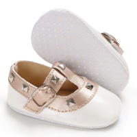 Meckior Zapatos De Princesa Para Bebés Niñas 2024 Nuevos Con Hebilla De Lámina De Cuero Patentado Antideslizante Para Primeros Pasos Niños Recién Nacidos 0-18M - details 6