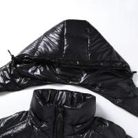 Chaqueta De Moda Para Hombres TRAF Negra Invierno Con Volante Grueso 90% Plumas Blancas Cierre De Cremallera Estilo Casual Sólido Talla Regular - details 6