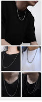 Collar De Cadenas HIYEE Clásico Para Hombres Y Mujeres Inoxidable Impermeable De 3-8MM Para Fiestas Y Compras En Línea - details 4