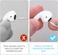 Kit de limpieza AirPod, 3 en 1 Airpod Cleaner Pen with Esponja, auriculares inalámstricos Clean Pen, Kit de limpieza de auriculares Multifunctional-Blanco - details 3