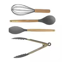 Set de Utensilios de Cocina de Silicona y Madera 19 piezas Home Cuchillos Tabla de Cortar Organizador de Cocina Pelador - details 7