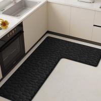 Alfombra De Cocina L a Prueba De Caídas Y Resistente a La Suciedad Antiadherente Y Absorbente De Aceite Con Diseño De Color Sólido Y Textura Gruesa - details 10