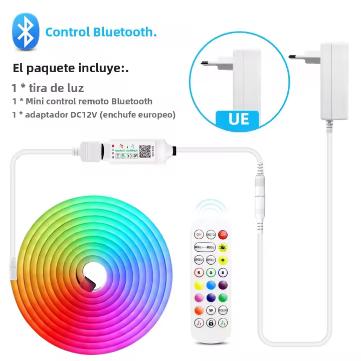 Tira De Luces Neón LED RGB Controlado Por WiFi Y Bluetooth Tuya Smart Life Alexa Google Home Decoración Exterior Jardín IP65 - 1
