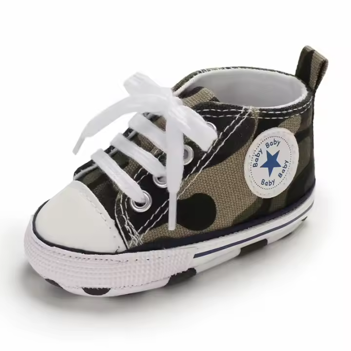 Zapatillas De Lona Para Bebés Niños Y Niños Primera Caminata Infantil Antideslizante Suela Suave Clásicos Nuevos Bebés 0-18 Más - 1