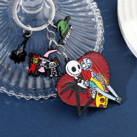 Llavero the Nightmare before Christmas Sally Y Jack Skellington Para Parejas Regalo De Joyería De Halloween Accesorio De Coche De Zinc Aleación Unisex - details 2