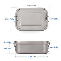 Caja De Almuerzo De Titanio Para Camping 800ml Caja De Alimentos Rectangular De Portátil Con Cierre Para Exteriores - details 0
