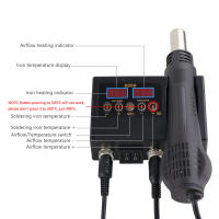8898 2 in 1 Electric Soldering Iron Heat Gun Digital Display Welding Station Welding Maintenance Tool Combination Solder Iron Tools - details 7