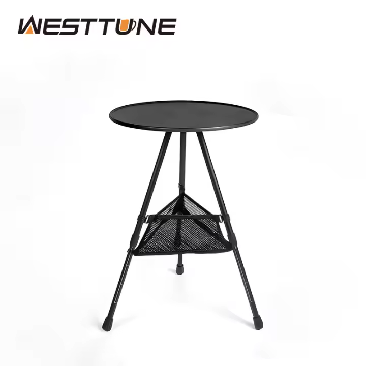 Mesa Redonda Portátil Y Desmontable WESTTUNE Para Camping Y Picnics Con Pies Ajustables Y Diseño De Aluminio Ultraligero Para Jardín Y Exterior - 1