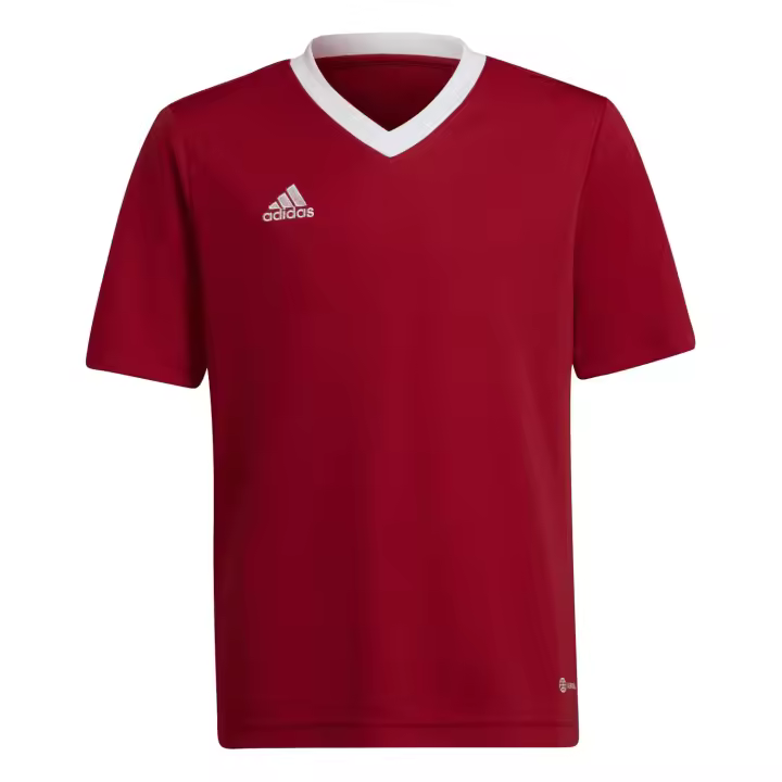 T-shirt adidas Entrada 22 Jsy Jr H57496 – Camiseta juvenil de fútbol con tejido técnico transpirable y un diseño cómodo que se ajusta al cuerpo, permitiendo una mayor libertad de movimiento y un mejor rendimiento en el campo. - 1