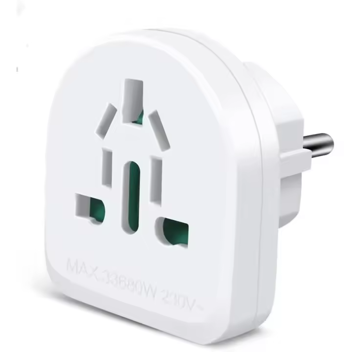 Adaptador clavija corriente de viaje, universal, apto para diversos paises - 1
