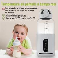 Calentador de biberones inalámbrico portátil para bebé, carga USB, temperatura ajustable, biberón de 300 ml para viajes, coche, avión, calentador de agua eléctrico inalámbrico para bebé al aire libre - details 7