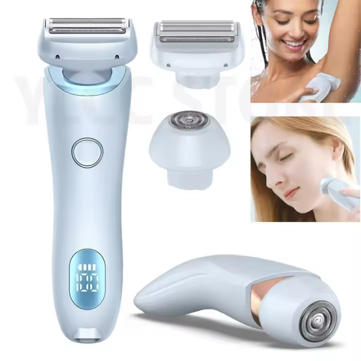 Rasuradora Eléctrica Para Mujer 2 En 1 Trimmer De Bikini Y Pelacabello Para Axilas Y Piernas IPX7 Impermeable Rasuradora Corporal Para Dama - 1