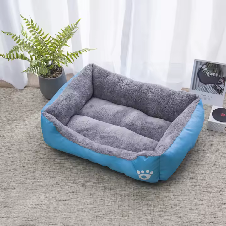Cama De Invierno Suave Y Cálida Para Perros Y Gatos Grande Mediana Pequeña Resistente Al Agua Con Patrón Cuadrado Colorido Sofá Para Mascotas - 1