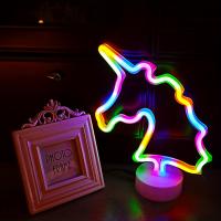 Lámpara De Mesa LED Neón De Unicornio Con Logo Potenciada Por USB/batería Decoración Cómoda Para Bodas Cumpleaños Fiestas Vacaciones - details 5