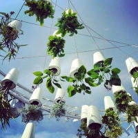 Maceta Inversa Para Plantas De Interior Con Flor Antigua Reciclada Cerámica Para Patio Jardín Y Escritorio Estilo Europeo - details 9